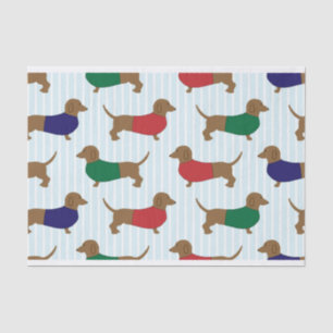 Dackel-Weihnachtshaustier-Seidenpapier Seidenpapier