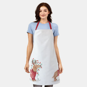 Dackel Weihnachtshund gemütliche Pullover mit Lich Schürze