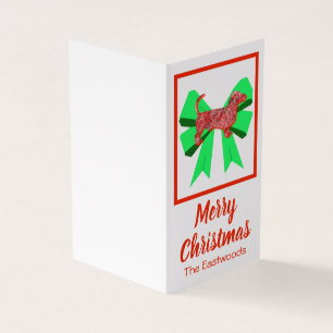 Dackel Weihnachtshund & Grüner Bow Kleine