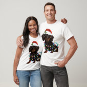 Dackel Weihnachtshund schöner Hut T-Shirt (Unisex)