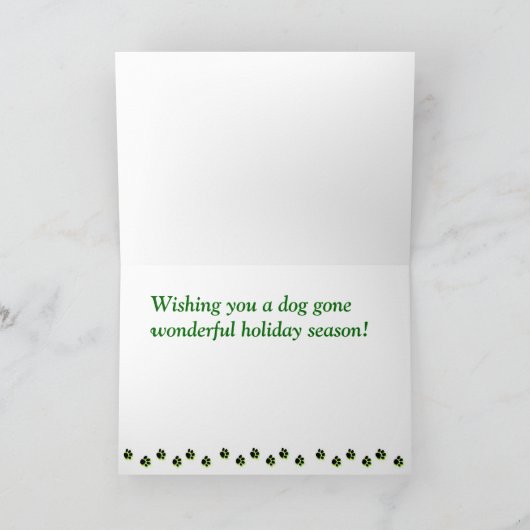 Dackel-Weihnachtskarte Feiertagskarte (Innenseite)