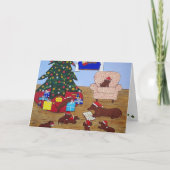 Dackel-Weihnachtskarte Feiertagskarte (Vorderseite)
