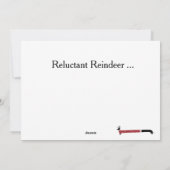 Dackel-Weihnachtskarte - widerstrebendes Ren Feiertagskarte (Rückseite)