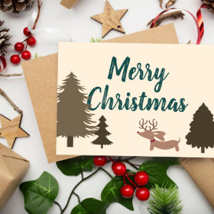 Dackel Weihnachtskarten Dackel Hund Dankeskarte