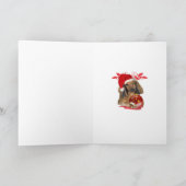 Dackel Weihnachtskarten Feiertagskarte (Innenseite)
