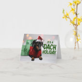 Dackel Weihnachtskarten Karte (Gelbe Blume)