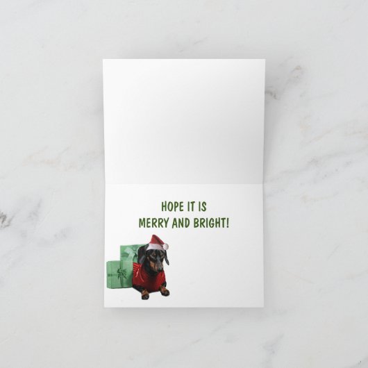 Dackel Weihnachtskarten Karte (Innenseite)