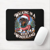 Dackel Weihnachtsmannmütze Weihnachtskostüm Hund L Mousepad (Mit Mouse)