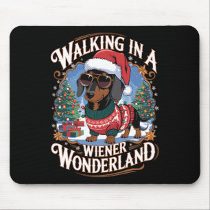 Dackel Weihnachtsmannmütze Weihnachtskostüm Hund L Mousepad