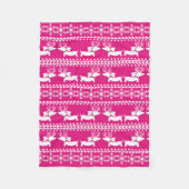 Dackel Weihnachtsmesse Isle Blanket Dackel Hunde Fleecedecke (Vorderseite)