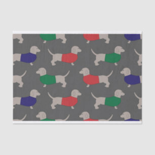 Dackel-Weihnachtsmuster-Seidenpapier Seidenpapier