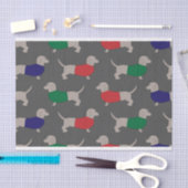 Dackel-Weihnachtsmuster-Seidenpapier Seidenpapier (Handwerk)