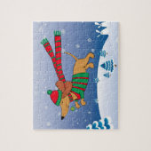 Dackel Weihnachtspuzzle Puzzle (Vertikal)