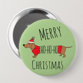 Dackel Weihnachtsschaltfläche Button (Vorne & Hinten)