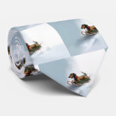 Dackel Weihnachtsschnee im Winter Krawatte (Gerollt)