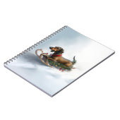 Dackel Weihnachtsschnee im Winter Notizblock (Linke Seite)