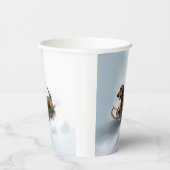 Dackel Weihnachtsschnee im Winter Pappbecher (Rechts)