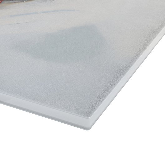 Dackel Weihnachtsschnee im Winter Schneidebrett (Ecke)