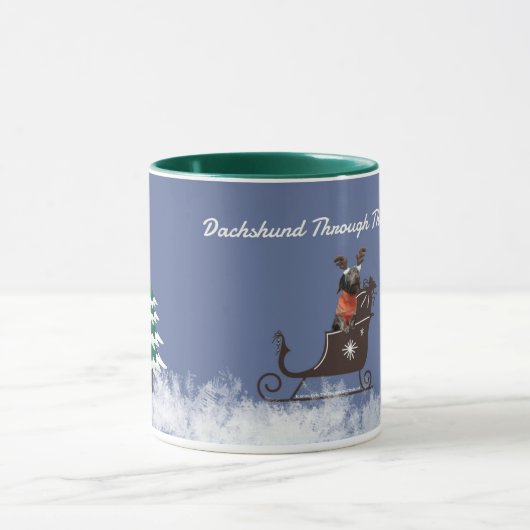 Dackel-WeihnachtsTasse Tasse (Zentrum)