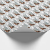 Dackel Weihnachtswrapping Paper Geschenkpapier (Ecke)