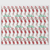 Dackel Weihnachtswrapping Paper Geschenkpapier (Flach)