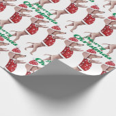 Dackel Weihnachtswrapping Paper Geschenkpapier (Ecke)