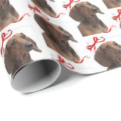 Dackel Weihnachtswrapping Paper Geschenkpapier (Rolleneckpunkt)