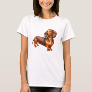 Dackel - Weiner Dog Aquarellmalerei T-Shirt