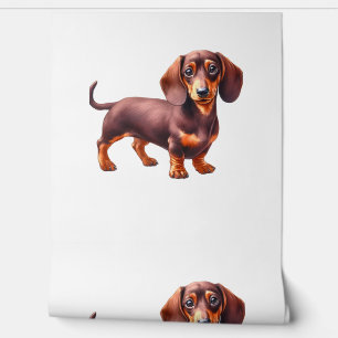 Dackel - Weiner Dog Aquarellmalerei Tapete