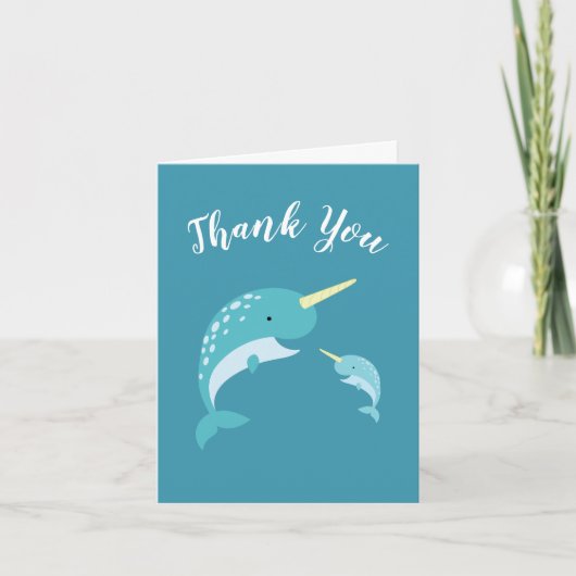 Dackel Weiner Dog Baby Dusche Französischer Blue B Dankeskarte (Vorderseite)