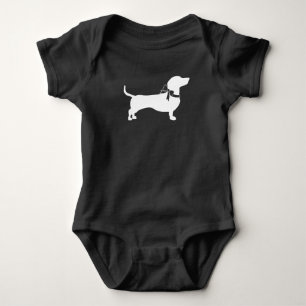 Dackel Weiner Dog Baby Shower Gender Neutral Baby Strampler