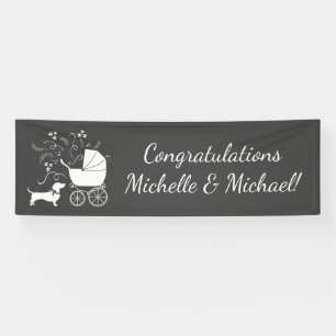 Dackel Weiner Dog Baby Shower Gender Neutral Banner