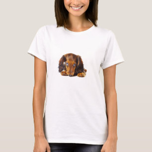 Dackel Weiner Dog Brown Animal Simple T-Shirt