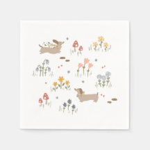 Dackel Weiner Dog liebt Wildblume Küche