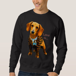 Dackel Weiner Dog Mama Vater Liebe Dackel Welpe Cu Sweatshirt