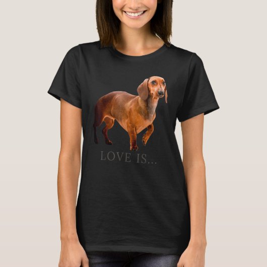 Dackel Weiner Dog Mama Vater Liebe Dackel Welpe Ni T-Shirt (Vorderseite)
