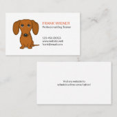 Dackel | Weiner Dog | NIEDLICHE DACKEL Visitenkarte (Vorne/Hinten)