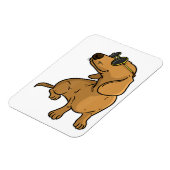 Dackel Weiner Dog Sun Glasses Magnet (Linke Seite)