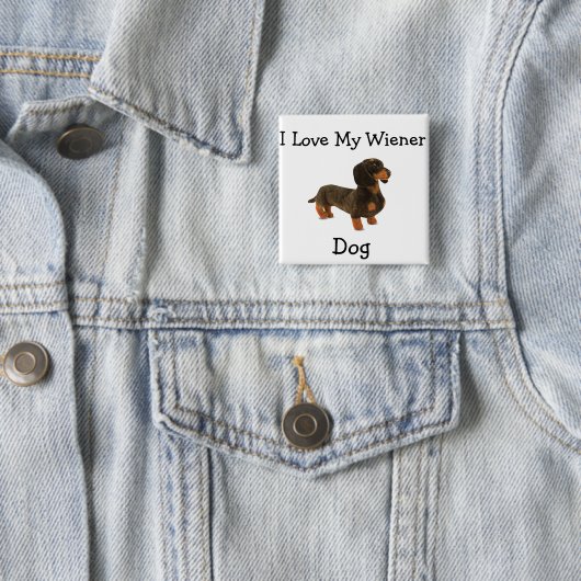 Dackel Weiner Dog T - Shirt Button (Beispiel)