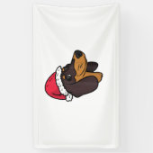 Dackel Weiner Dog Weihnachten Banner (Vertikal)