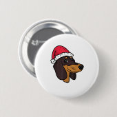 Dackel Weiner Dog Weihnachten Button (Vorne & Hinten)