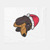 Dackel Weiner Dog Weihnachten Fleecedecke (Vorderseite (Horizontal))