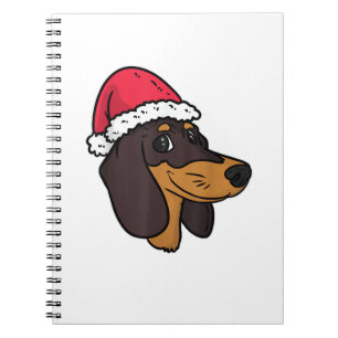 Dackel Weiner Dog Weihnachten Notizblock