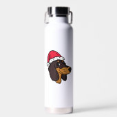 Dackel Weiner Dog Weihnachten Trinkflasche (Vorne)