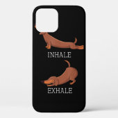Dackel Weiner Dog Yoga Inhale Exhale Wien Case-Mate iPhone Hülle (Rückseite)