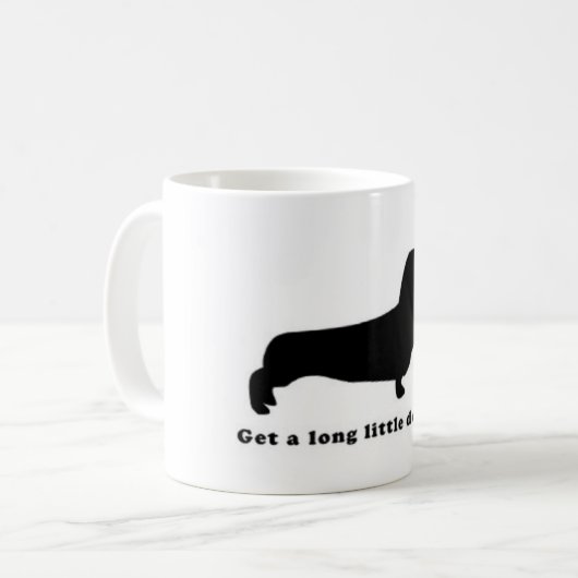 Dackel Weiner Hund Kaffeetasse (Vorderseite Links)
