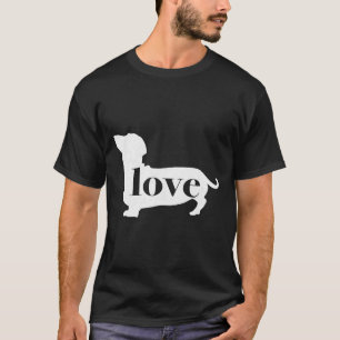 Dackel Weiner Hunde Liebe Minimalistisch erschütte T-Shirt