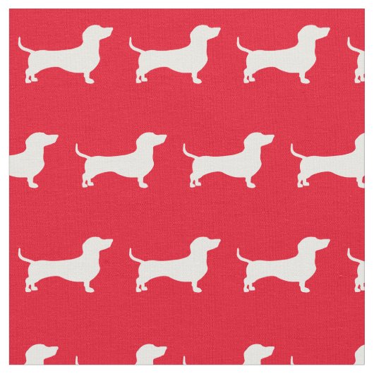 Dackel Weiner Hunde Silhouette Pet Rot Stoff (Nahaufnahme)