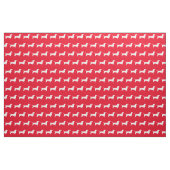 Dackel Weiner Hunde Silhouette Pet Rot Stoff (Fat Quarter (45,7 x 55,9 cm))