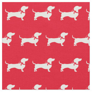 Dackel Weiner Hunde Silhouette Pet Rot Stoff